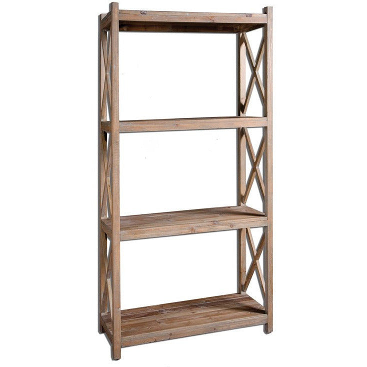 Uttermost Stratford Reclaimed Wood Etagere Bookcase - Image 2