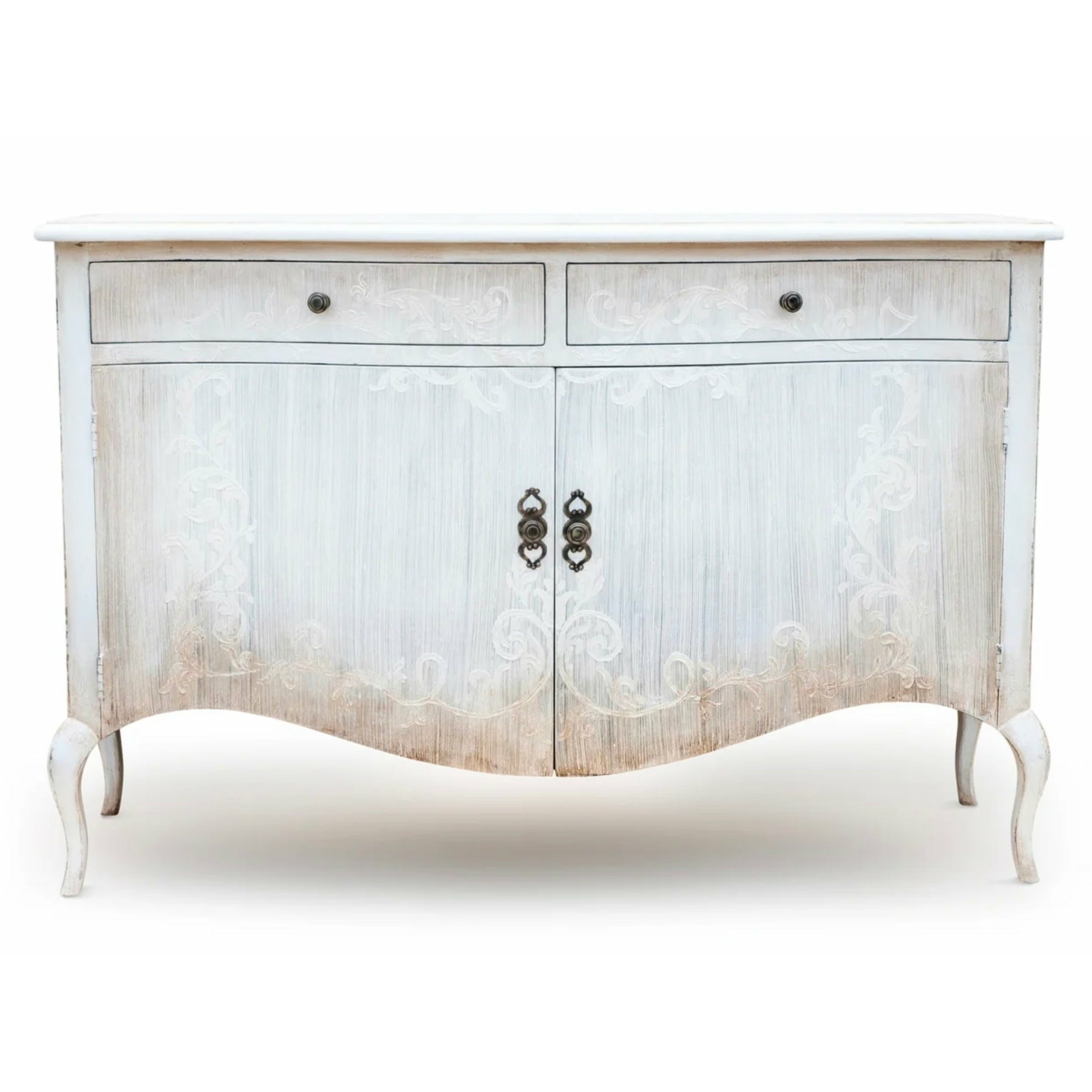 Casa Bonita Peruvian Hand-Painted Carved Wood Lyon Console Table - Image 1