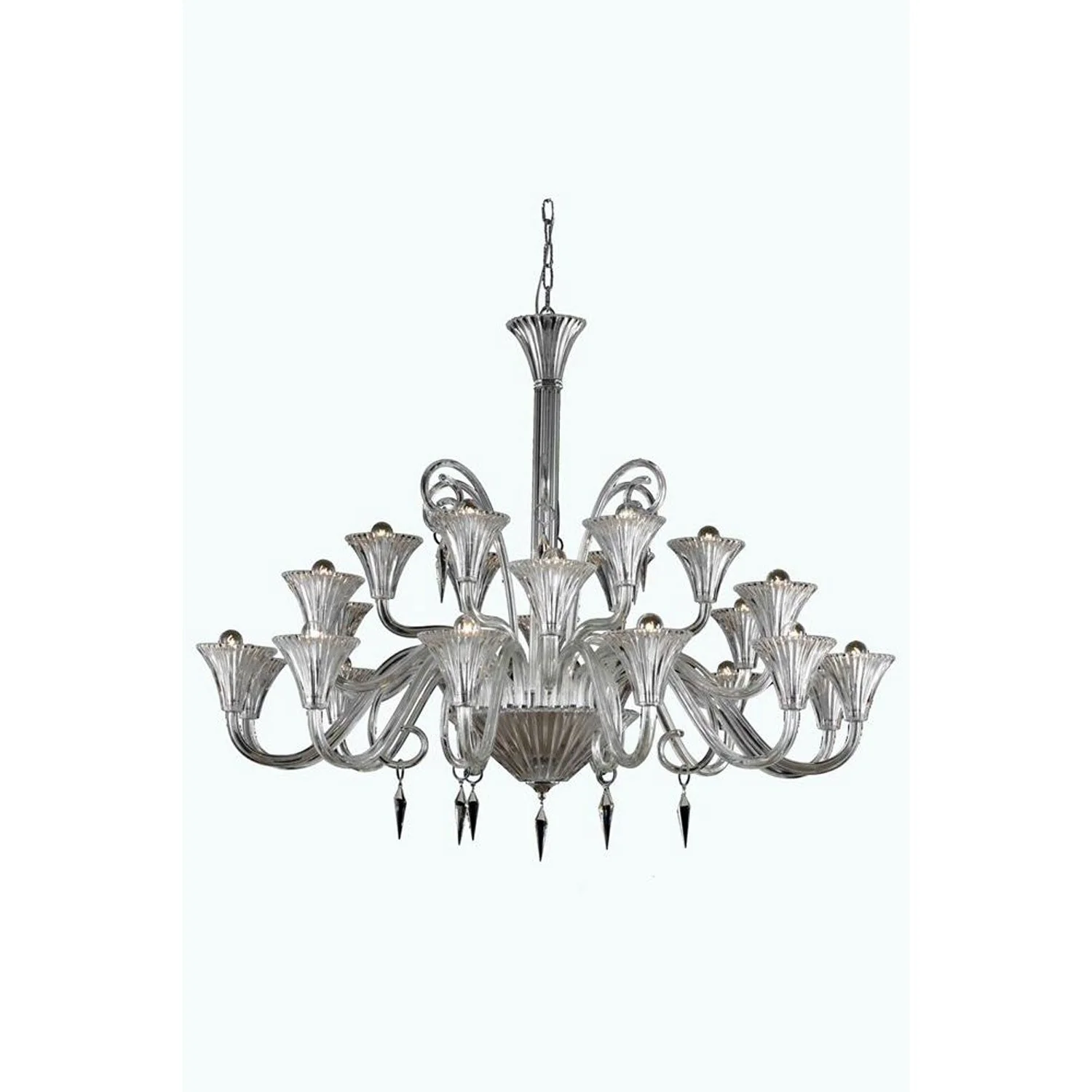 Symphony Clear 24-Light Chandelier with Elegant Cut Crystal - Image 1