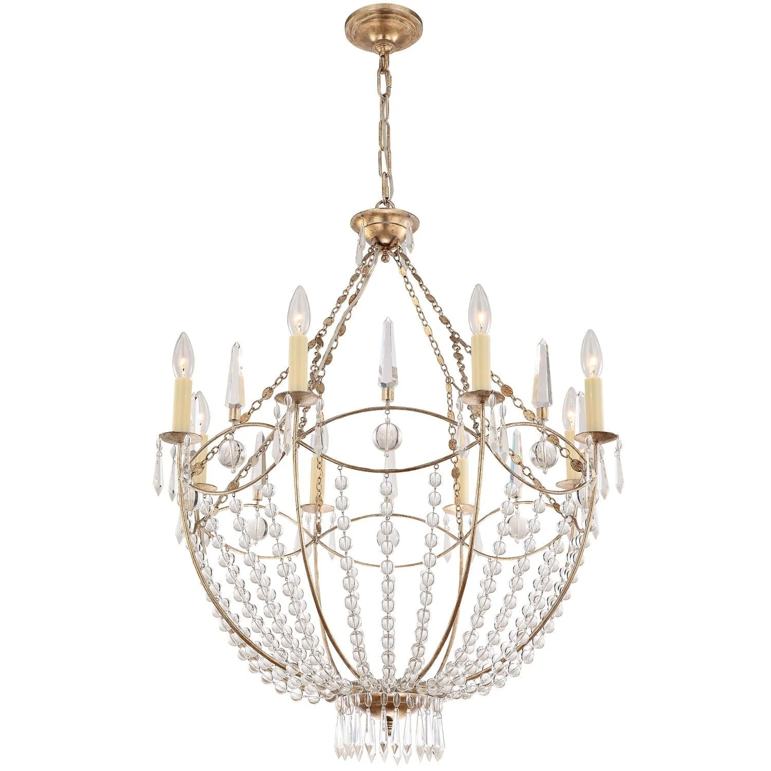 Group Waverly Distressed Twilight Eight-Light Chandelier - Image 1