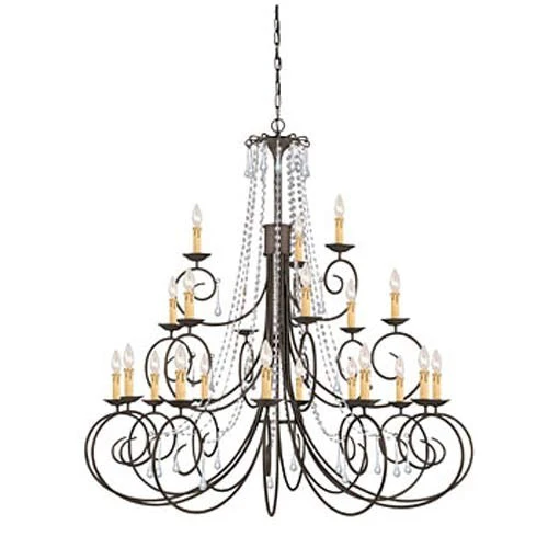 Soho Dark Rust Swarovski Spectra Twenty-One Light Chandelier - Image 1