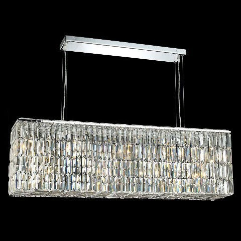 9 light polished chrome Contemporary Crystal Chandelier - Image 1
