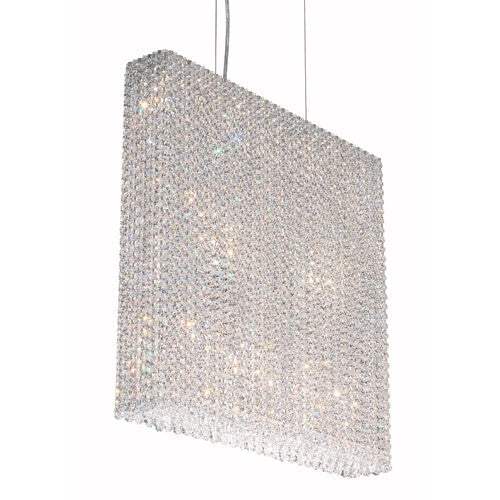 Stainless Steel 11-Light Crystal Swarovski Elements Pendant Light, 25W x 24.5H x 25D - Image 1