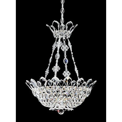 Silver Eight-Light Crystal Swarovski Elements Pendant Light, 19W x 23H x 19D - Image 1
