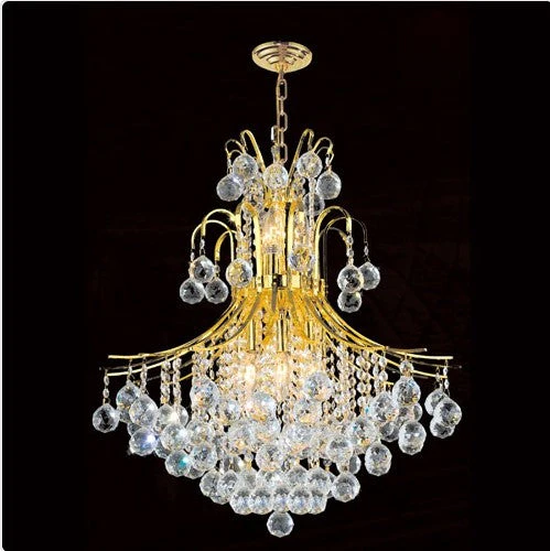 11-Light GoldFinish with Clear-Crystals Chandelier - Image 1