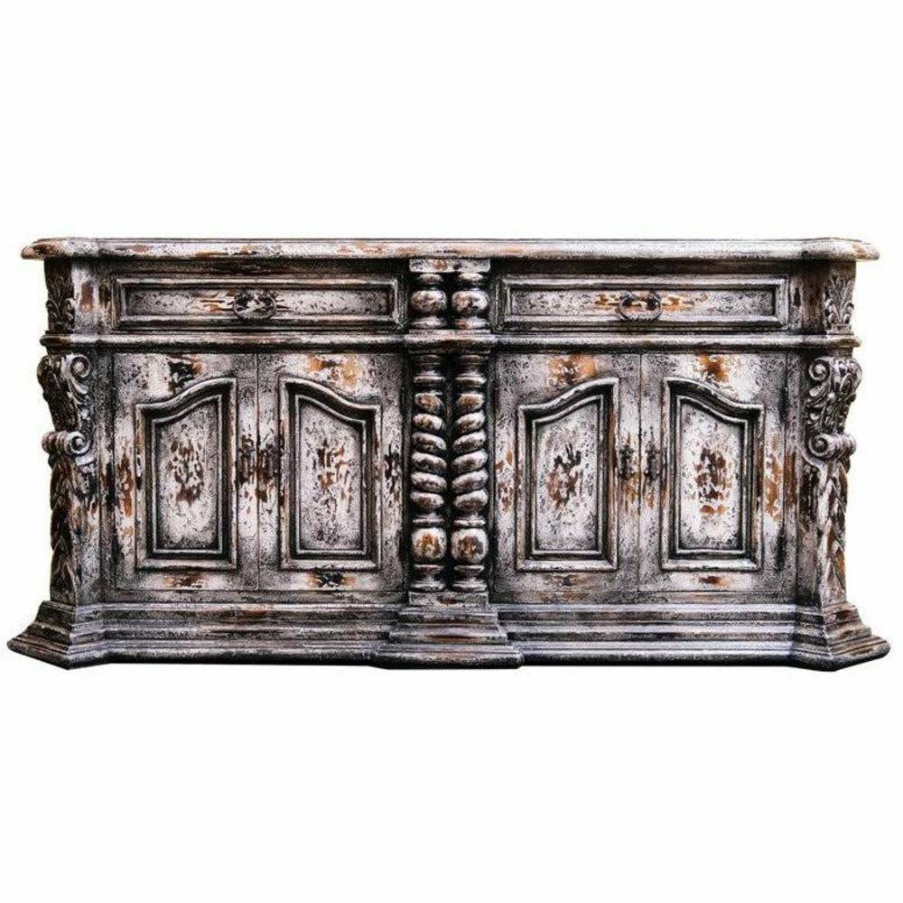 Casa Bonita Peruvian Hand-Painted Carved Wood Barcelona Buffet - Image 1