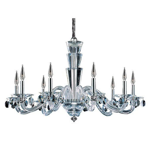 Chrome Nine-Light Chandelier with Firenze Clear Crystal - Image 1