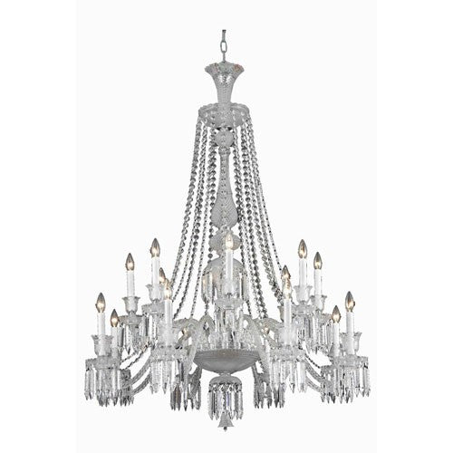 Majestic Chrome 16-Light Chandelier with Elegant Cut Crystal - Image 1