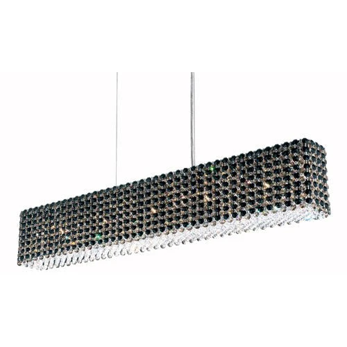 Stainless Steel 11-Light Jaguar Swarovski Elements Pendant Light, 36.5W x 6.5H x 36.5D - Image 1