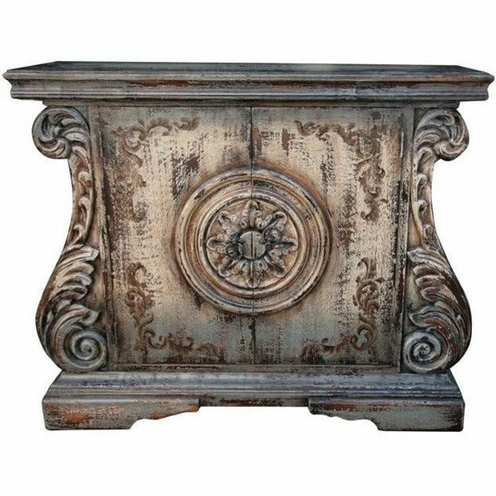 Casa Bonita Peruvian Hand-Painted Carved Wood Camila Chest - Image 1