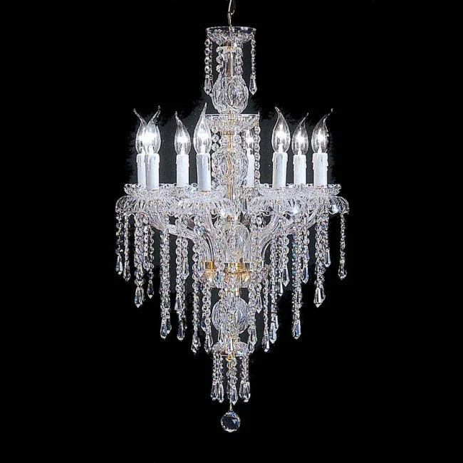 8 Lights Bohemian Crystal chandelier in polished chrome finish - Image 1