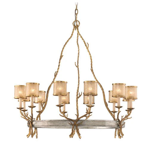 Parc Royal Gold and Silver 12-Light Chandelier - Image 1