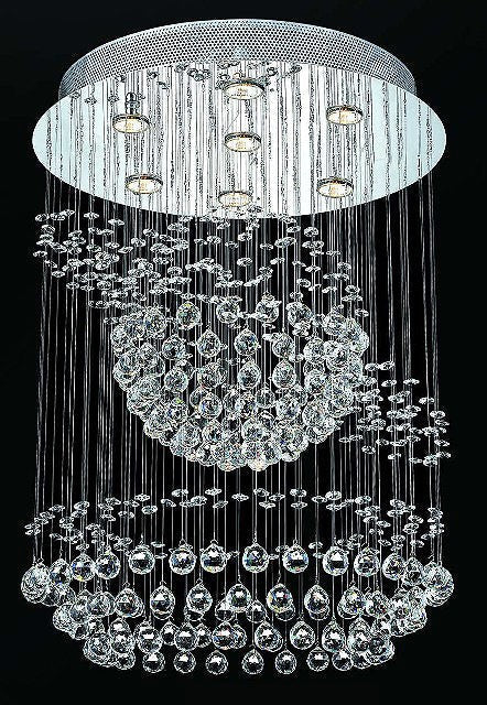 7 light polished chrome Contemporary galaxy Crystal Chandelier - Image 1
