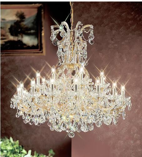 Gold Twenty Five-Light Chandelier with Crystalique Accents - Image 1
