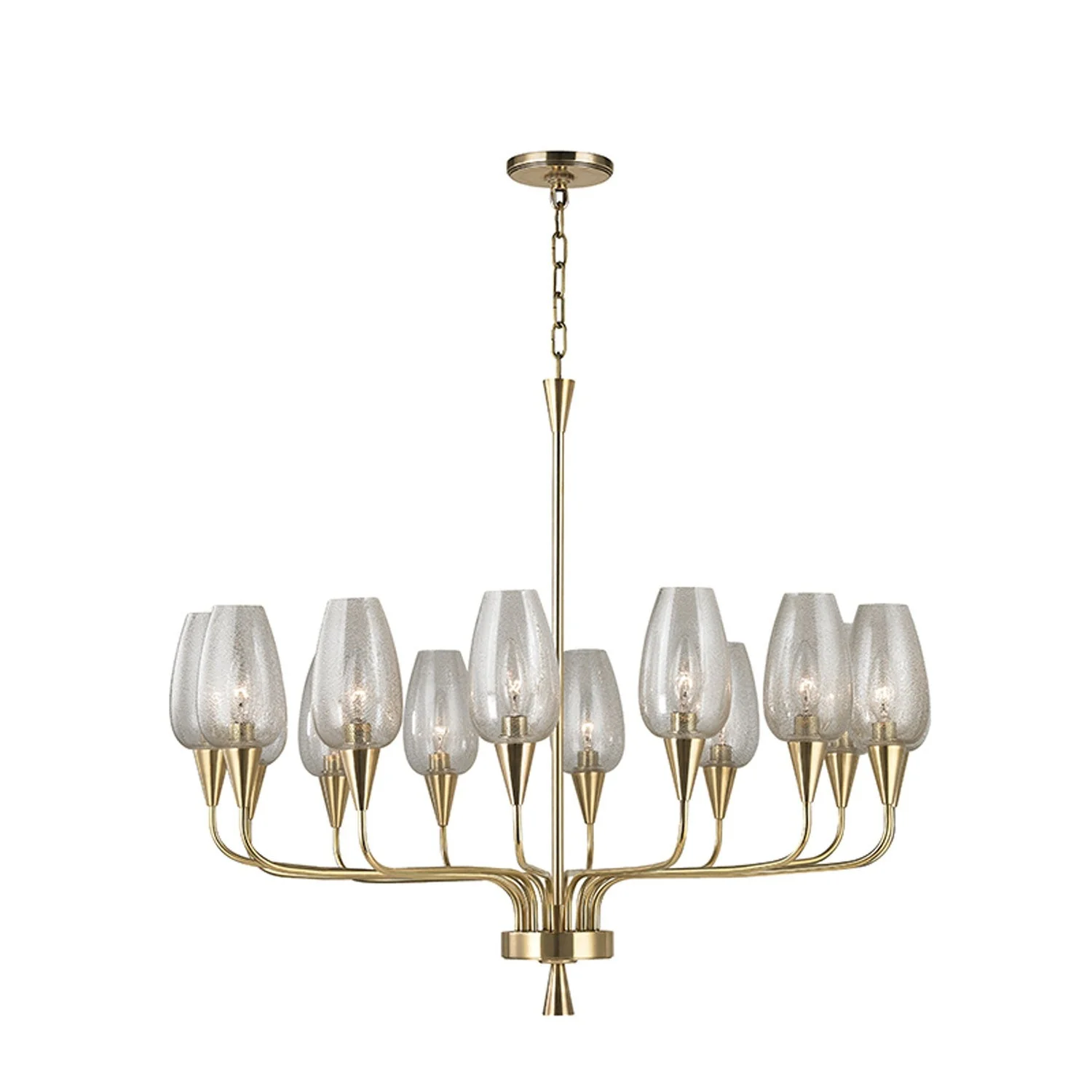 Longmont Aged Brass Fourteen-Light Chandelier - Image 1