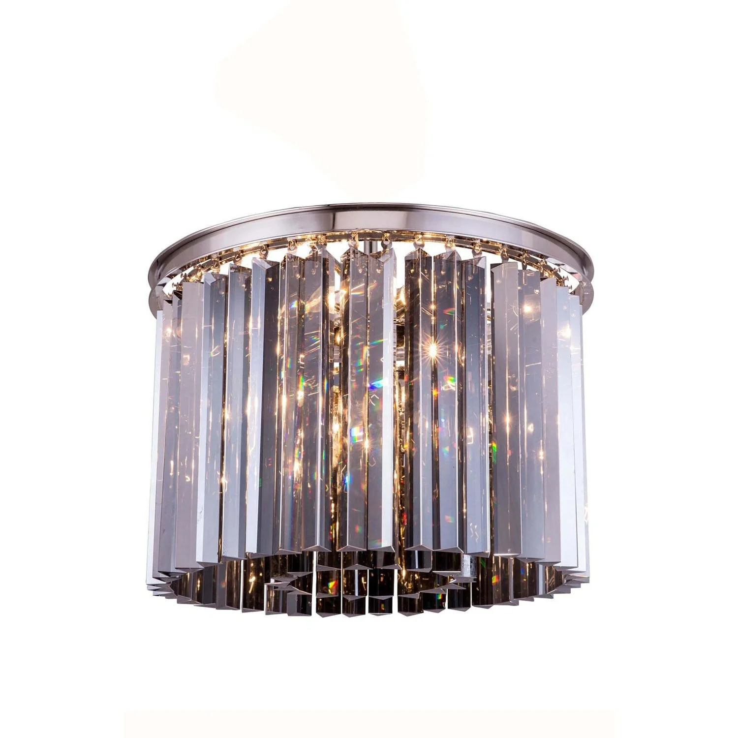 Sydney Polished Nickel Twenty-Inch Flushmount with Royal Cut Silver Shade Crystals - Image 1