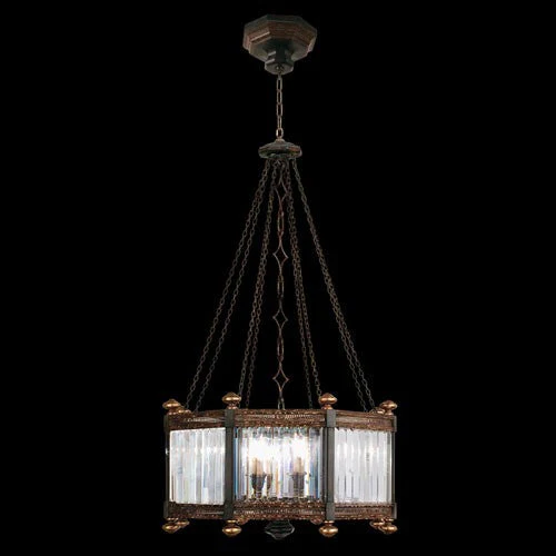 Eight-Light Pendant in Rustic Iron Finish - Image 1