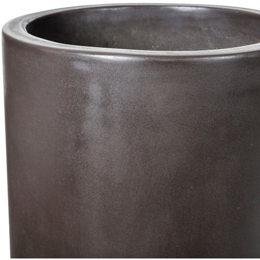 Surya Seastone Collection Modern Set of 3 Brushed Matte Charcoal Concrete Outdoor Floor Vases SST-008 - Image 3