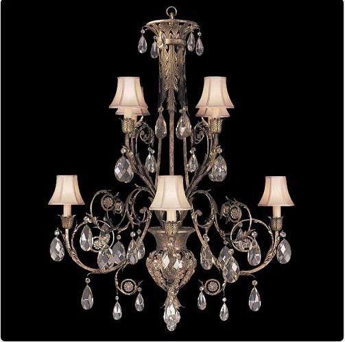Eight-Light Chandelier in Cool Moonlit Patina Finish - Image 1
