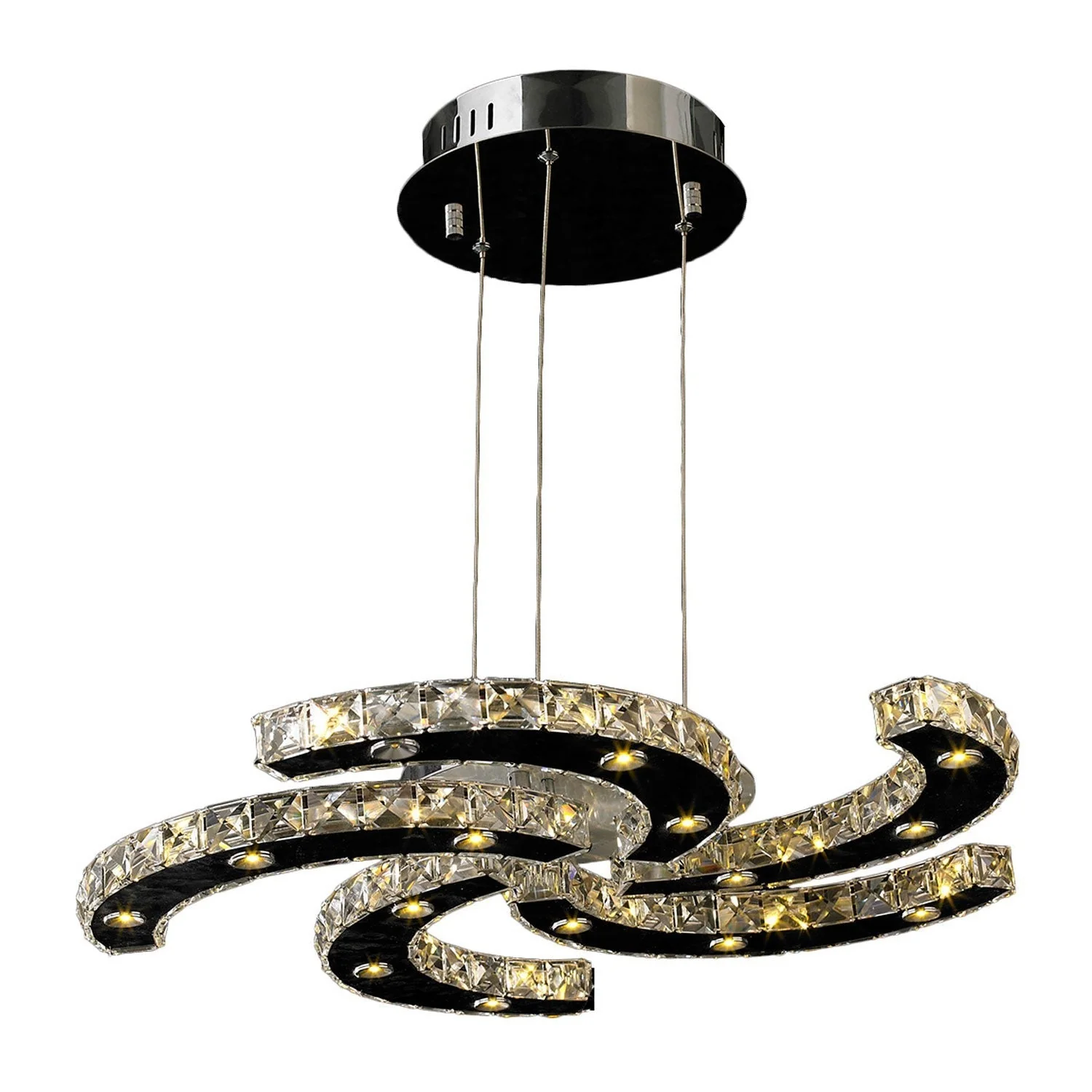 Corp Galaxy Polished Chrome Thirty Light LED Pendant - Image 1