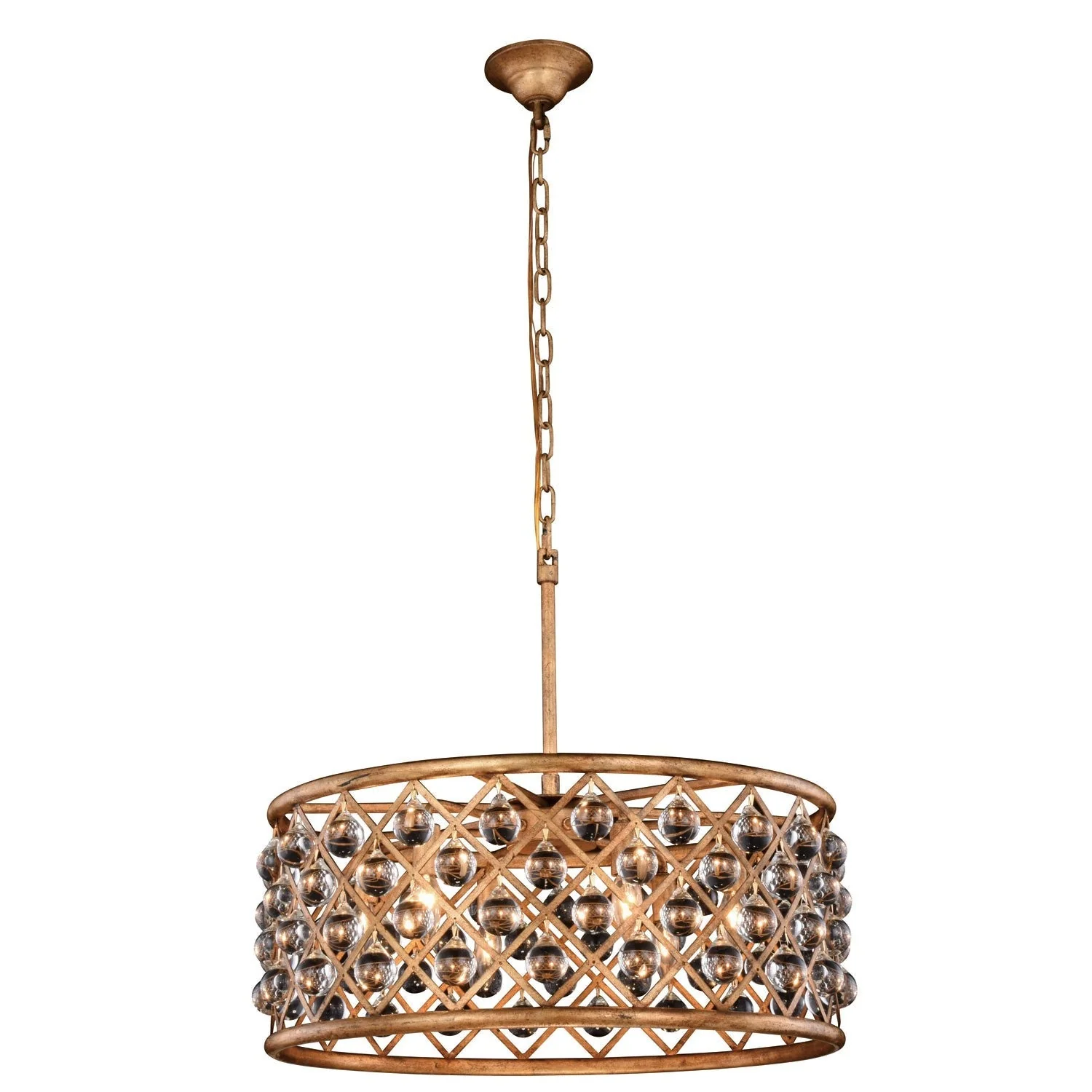Madison Golden Iron 25-Inch Six-Light Pendant - Image 1