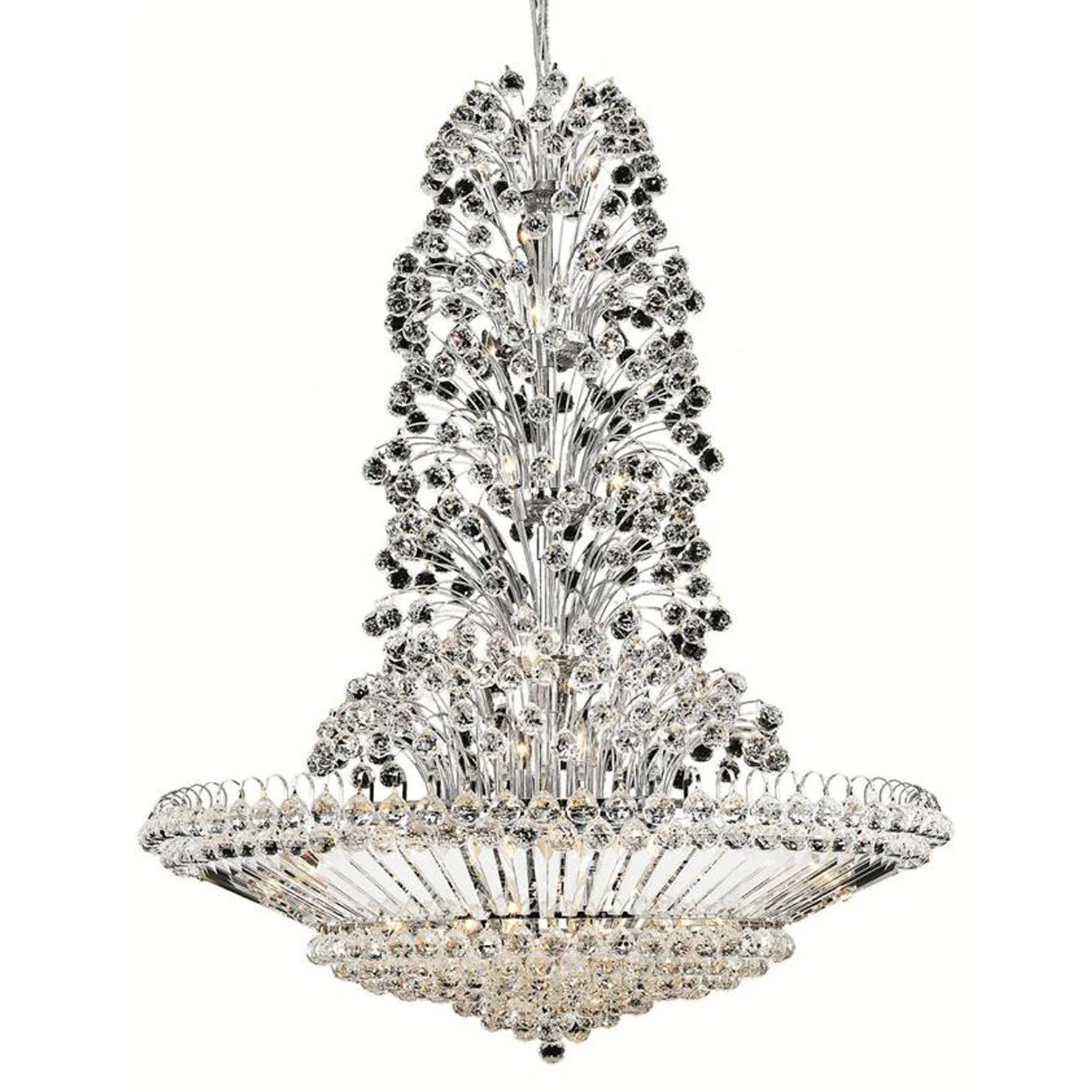 Sirius Chrome Forty-Three Light 48-Inch Pendant with Royal Cut Clear Crystal - Image 1