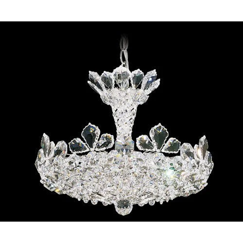 Silver Six-Light Crystal Swarovski Elements Pendant Light, 16W x 13H x 16D - Image 1
