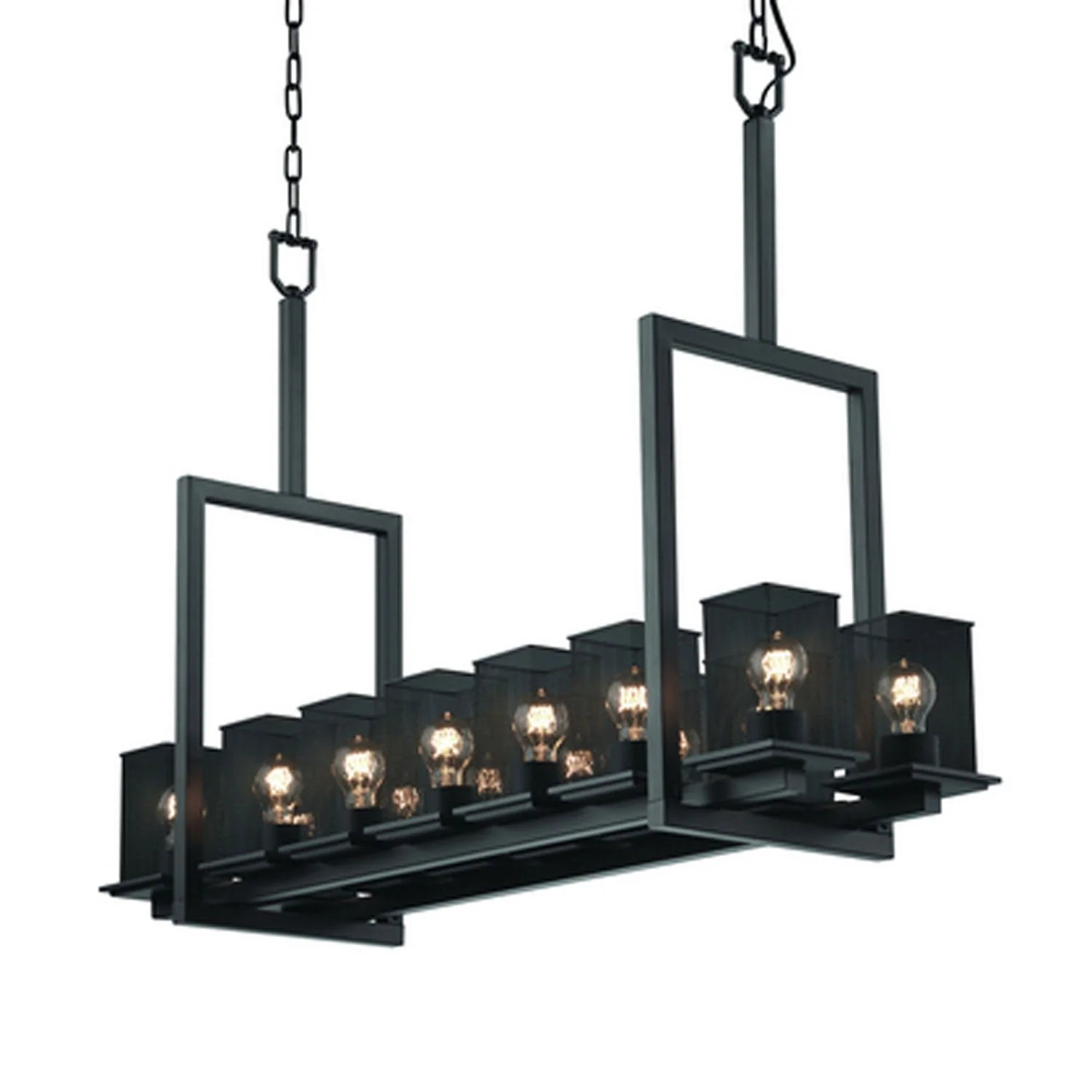 Matte Black 14-Light Chandelier - Image 1