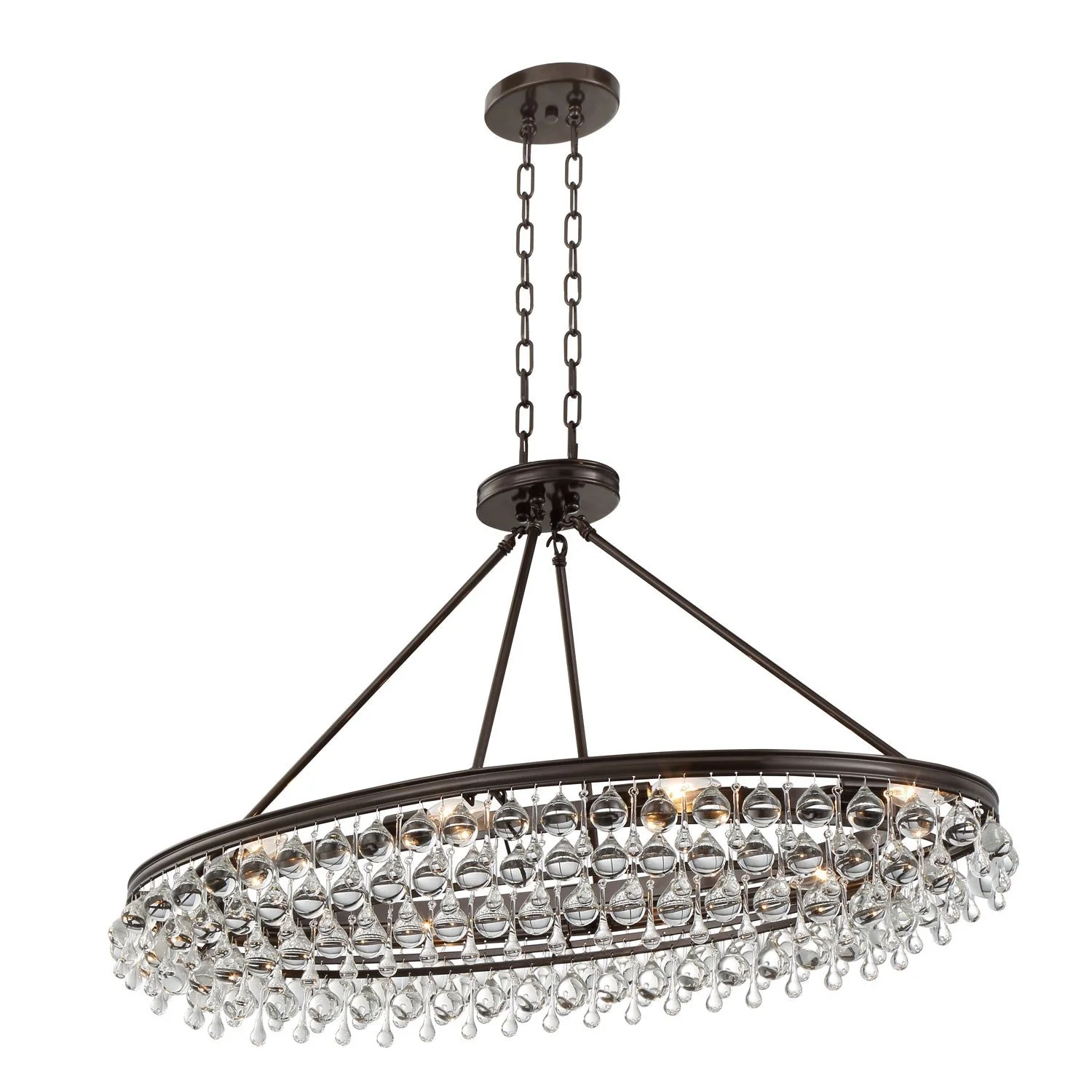Group Calypso Vibrant Bronze 18-Inch Eight-Light Pendant - Image 1