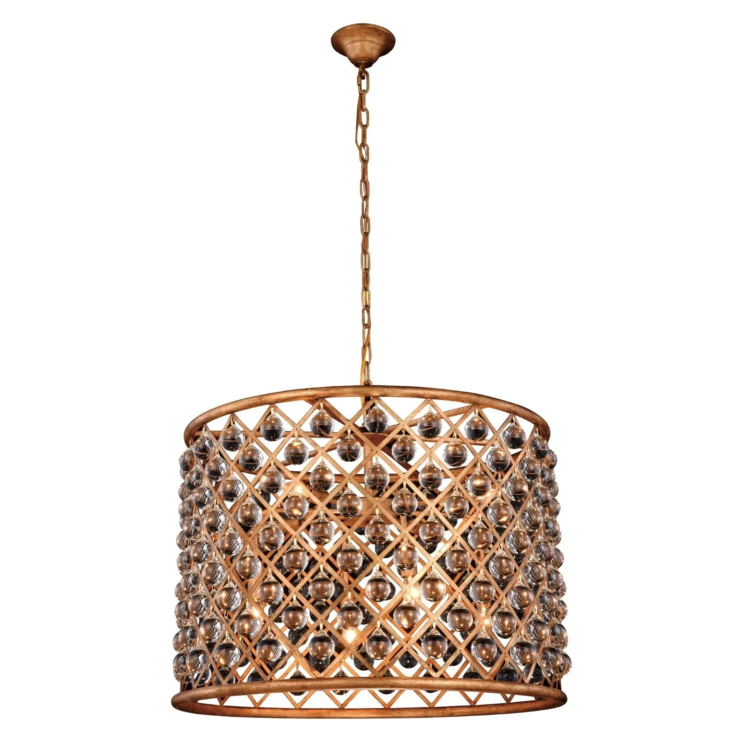 Madison Golden Iron 27.5-Inch Eight-Light Pendant - Image 1