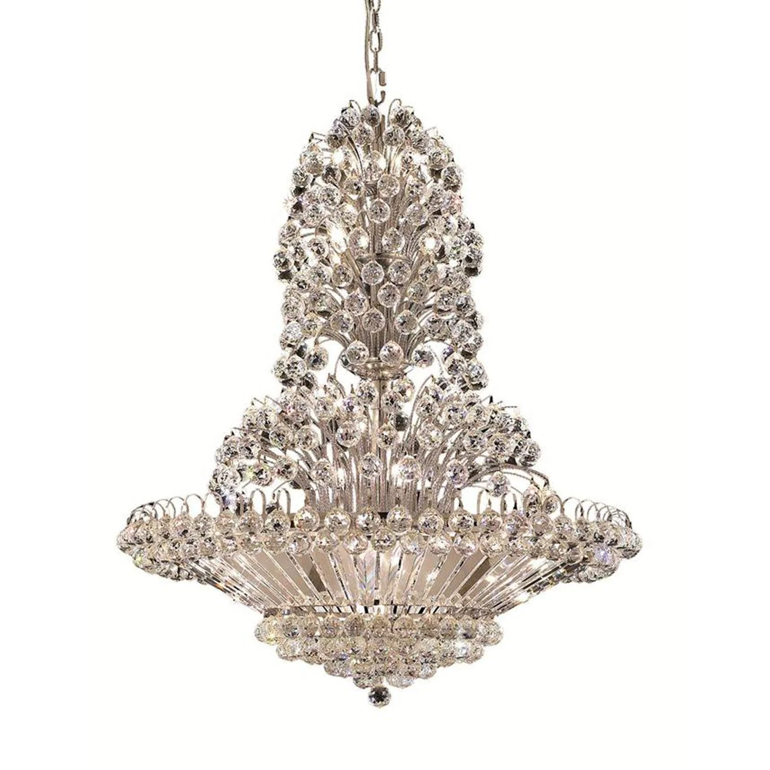 Sirius Chrome Thirty-Three Light 36-Inch Pendant with Royal Cut Clear Crystal - Image 1
