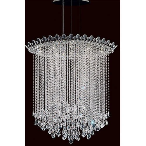 Strands Stainless Steel Eight-Light Eye Long Pendant with Clear Heritage Crystal - Image 1