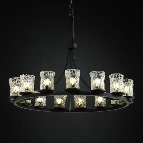 Justice Design Group Veneto Luce Dakota Fifteen-Light Ring Chandelier - Image 1