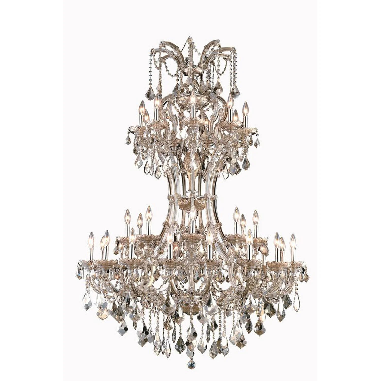 Maria Theresa Royal Cut Crystal Golden Teak 36 Light 64-in Chandelier - Image 1
