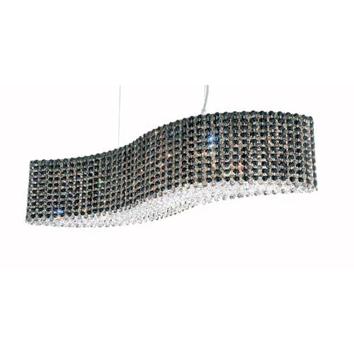 Stainless Steel 13-Light Jaguar Swarovski Elements Pendant Light, 32W x 8H x 32D - Image 1