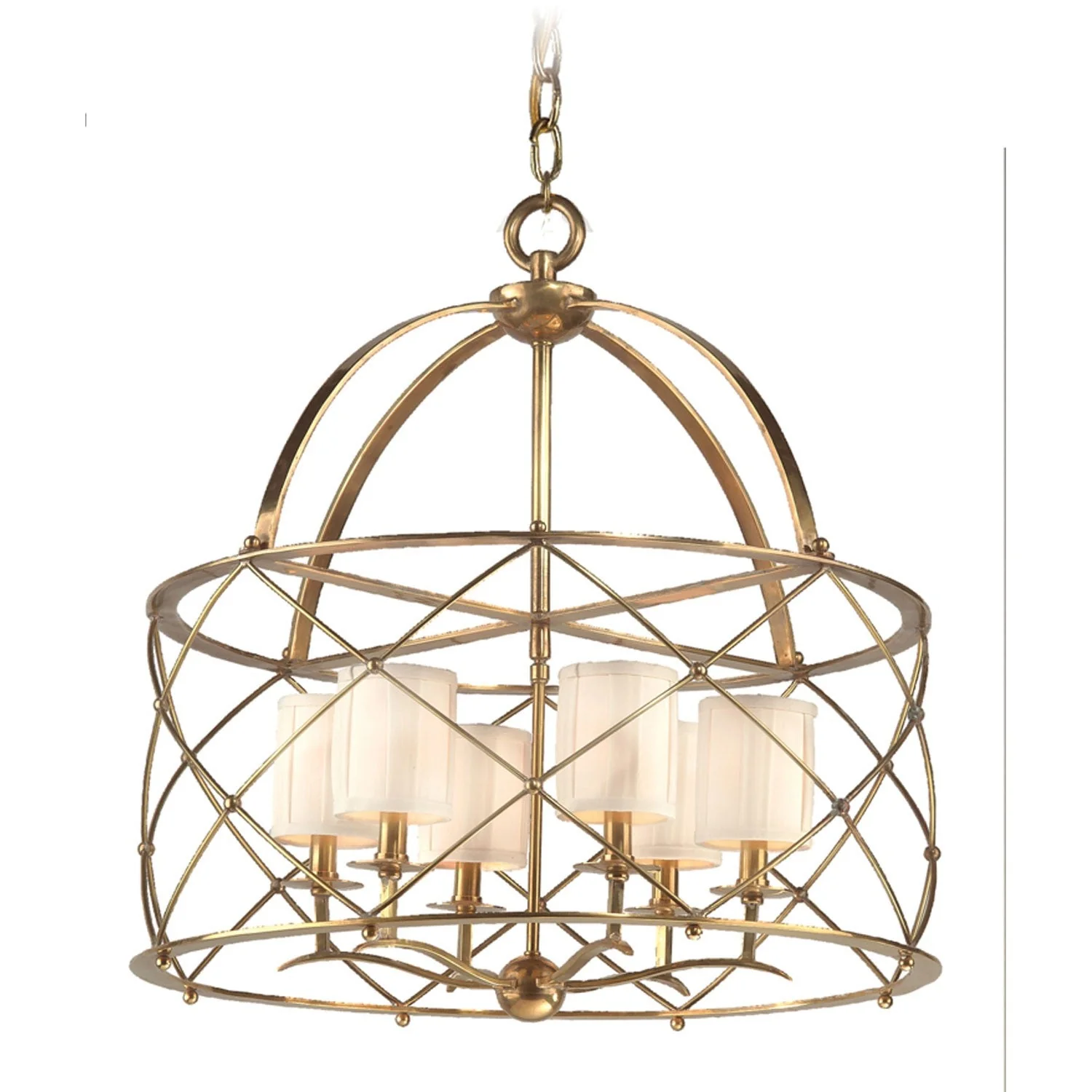 Argyle Aged Brass Six-Light Chandelier - Image 1