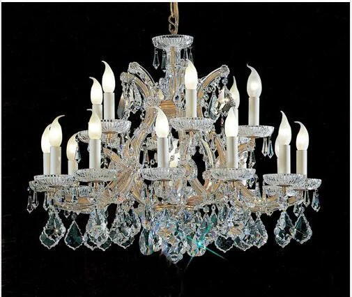 Olde World Gold Sixteen-Light Chandelier with Crystalique Accents - Image 1