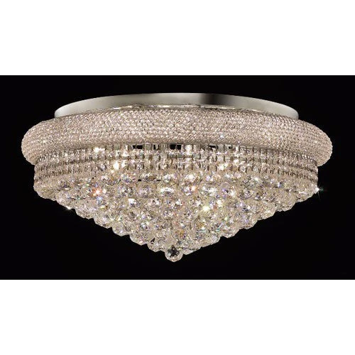 Primo Chrome Fifteen-Light Flush Mount with Royal Cut Clear Crystal - Image 1