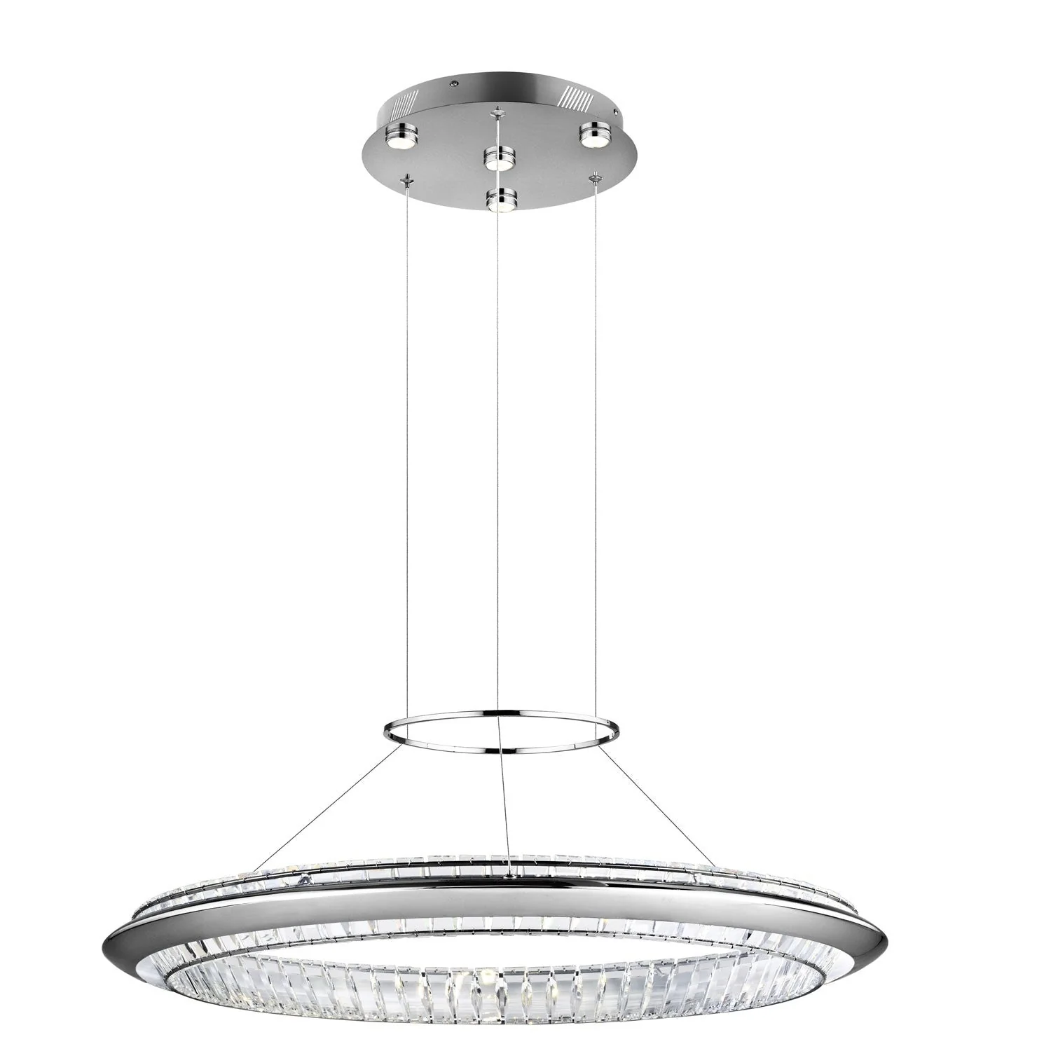 Chrome Four-Light LED Pendant - Image 1