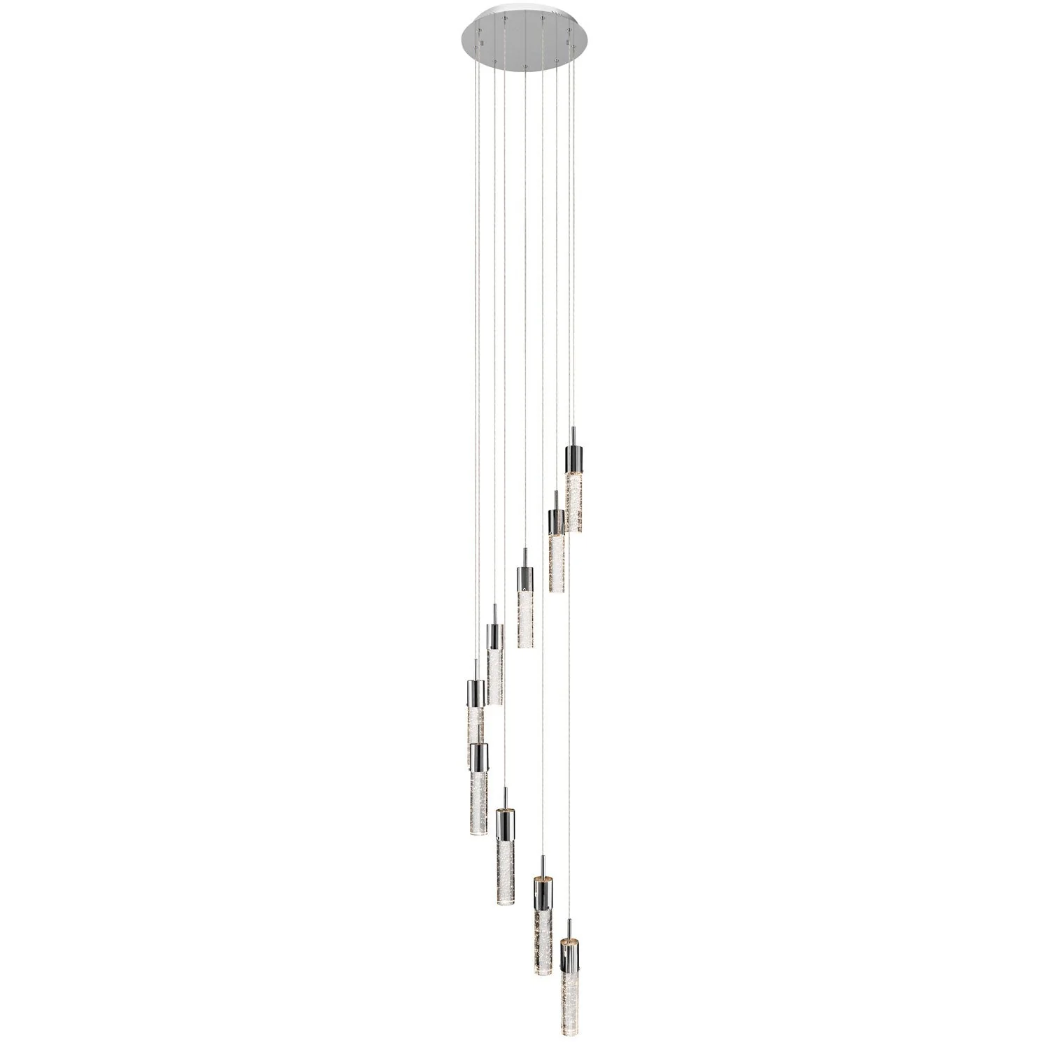 Chrome Nine-Light Cluster Pendant - Image 1