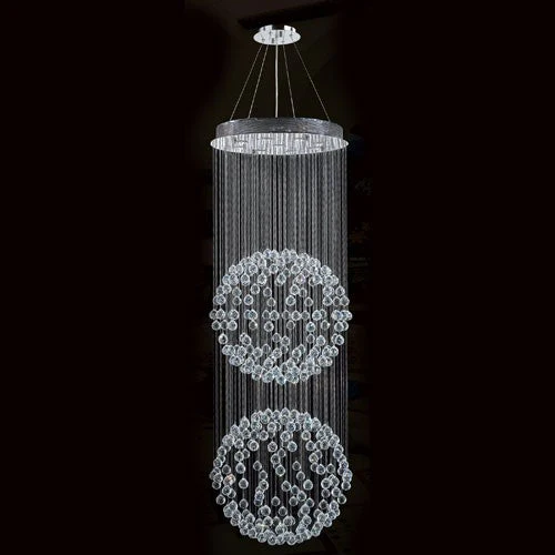 Corp Saturn Nine-Light Chrome Finish with Clear-Crystals Chandelier - Image 1