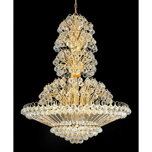 Sirius Gold Thirty-Three Light 36-Inch Pendant with Royal Cut Clear Crystal - Image 1