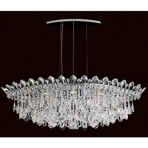 Strands Stainless Steel Eight-Light Eye Short Pendant with Clear Heritage Crystal - Image 1