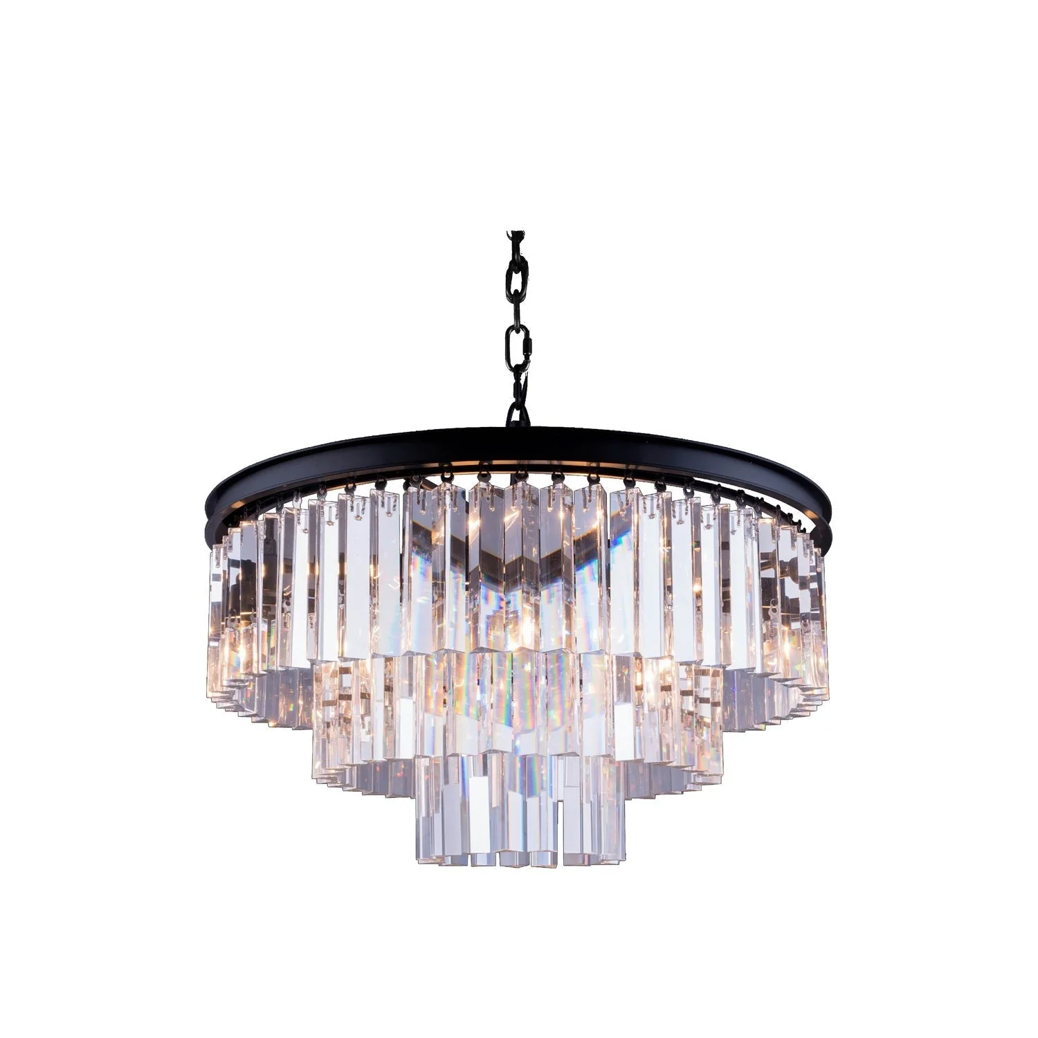 Sydney Mocha Brown Sixteen-Inch Pendant with Royal Cut Clear Crystals - Image 1