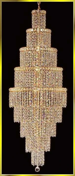 18 lights crystal chandelier in gold plated finish - Image 1