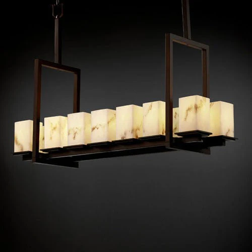LumenAria Montana 14-Light Dark Bronze Tall Bridge Chandelier - Image 1