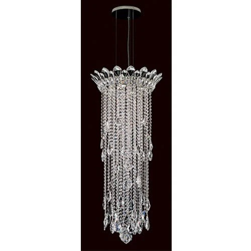 Strands Stainless Steel Four-Light Round Medium Pendant with Clear Heritage Crystal - Image 1