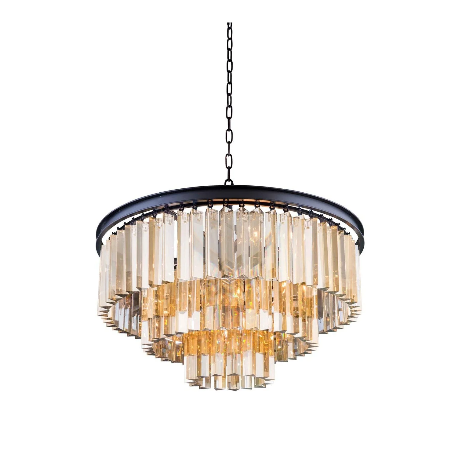 Sydney Mocha Brown Sixteen-Inch Pendant with Royal Cut Golden Teak Crystals - Image 1