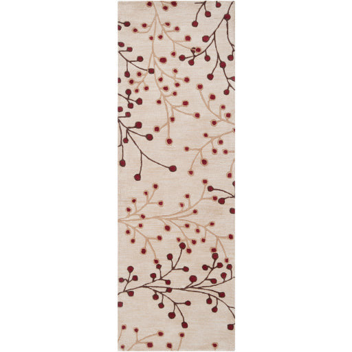 Surya Rugs Athena Collection Burgundy, Brown & Tan Area Rug ATH-5053 - Image 3