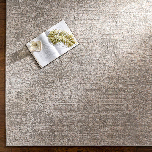 Surya Rugs Carmel Collection Light Gray, Off White, Gray & Taupe Area Rug CRL-2300 - Image 1
